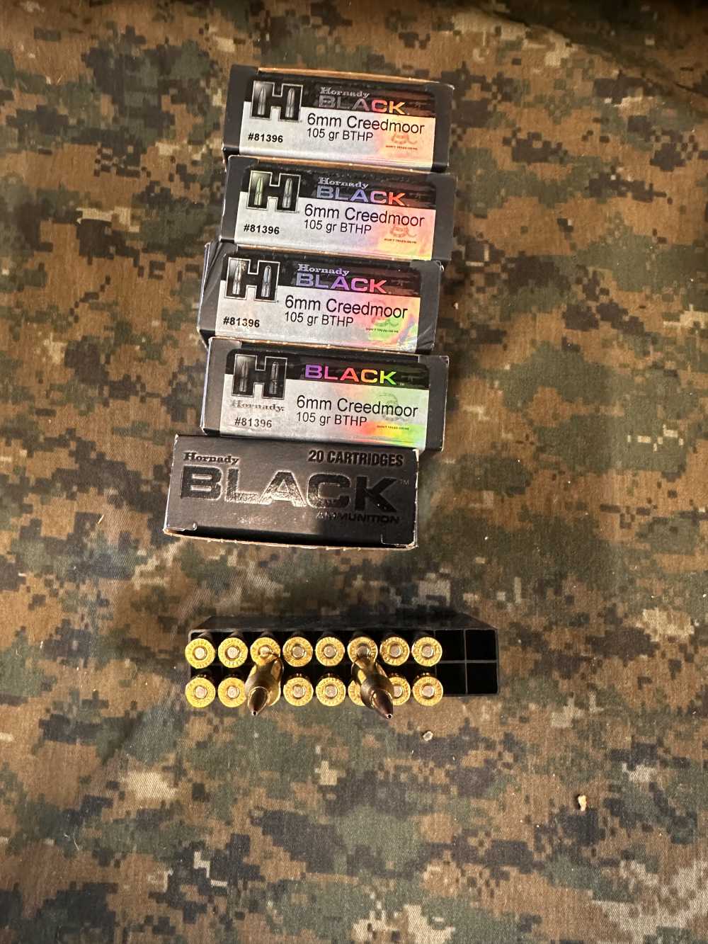 HORNADY 6MM CREEDMOOR 105GR BTHP BLACK AMMO-img-0