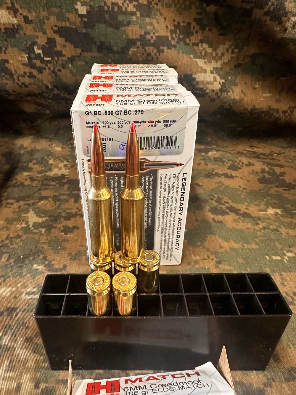 HORNADY 6MM CREEDMOOR 108GR ELD MATCH-img-1