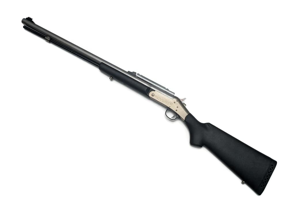 NEF Huntsman Muzzleloader, .50 Cal Stainless/Nickel w/ Accessories-img-0
