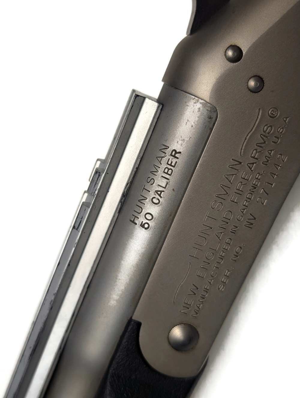 NEF Huntsman Muzzleloader, .50 Cal Stainless/Nickel w/ Accessories-img-14