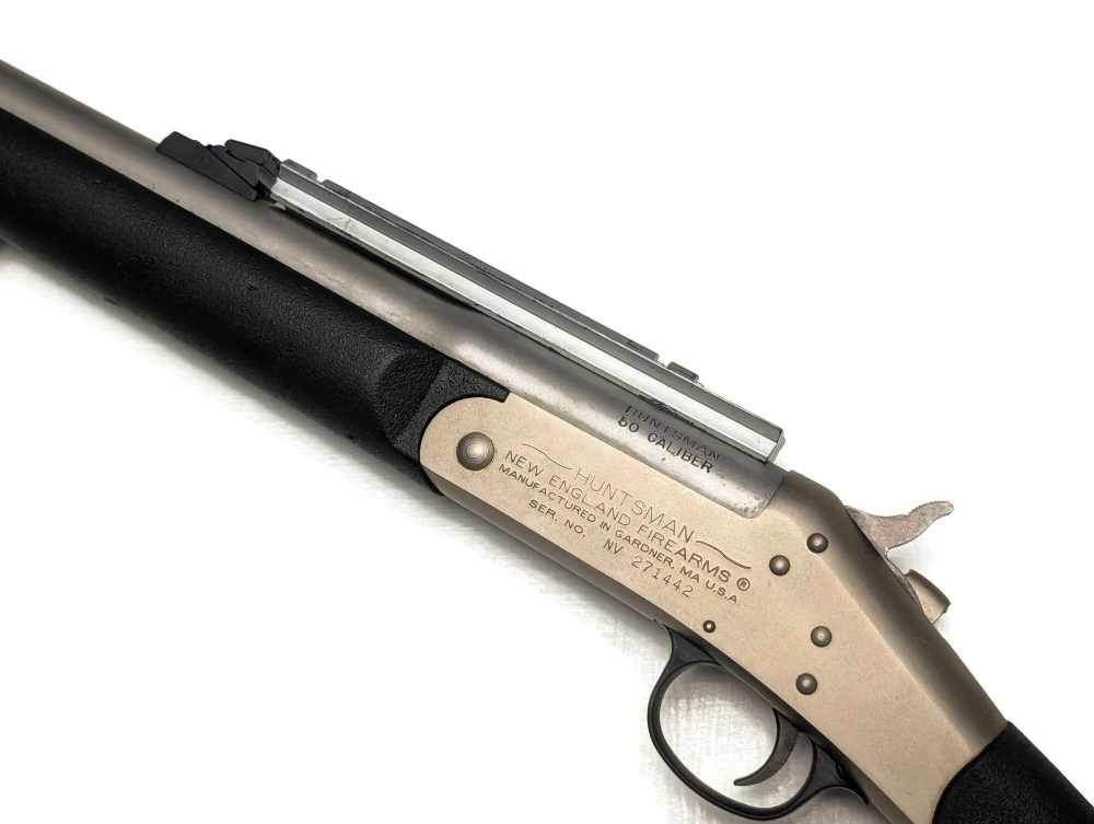 NEF Huntsman Muzzleloader, .50 Cal Stainless/Nickel w/ Accessories-img-4
