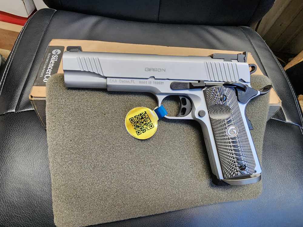 PICS! NEW EAA GIRSAN MC 1911 MATCH ELITE .45 ACP 5" STAINLESS 5 8+1 NIB G10-img-7