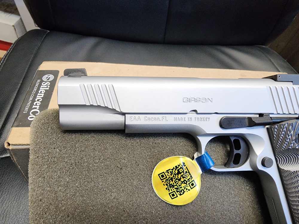 PICS! NEW EAA GIRSAN MC 1911 MATCH ELITE .45 ACP 5" STAINLESS 5 8+1 NIB G10-img-10