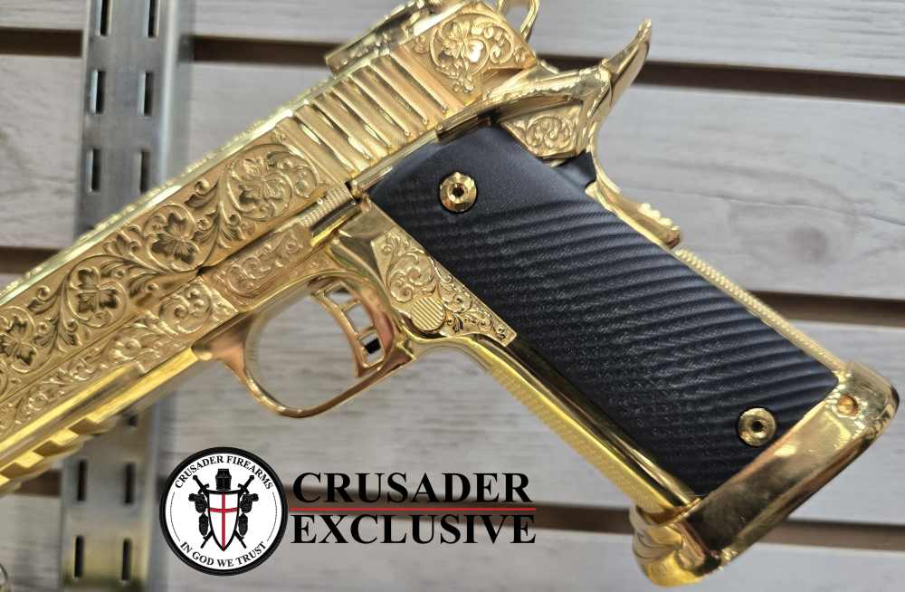 ROCK ISLAND M1911ULTRA MATCH, 24K GOLD PLATED & ENGRAVED-img-3