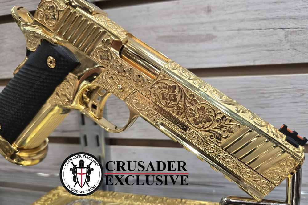 ROCK ISLAND M1911ULTRA MATCH, 24K GOLD PLATED & ENGRAVED-img-6