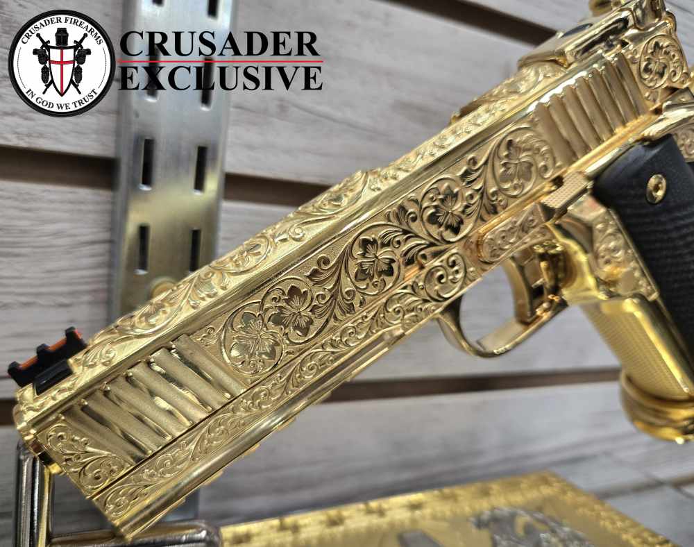 ROCK ISLAND M1911ULTRA MATCH, 24K GOLD PLATED & ENGRAVED-img-1
