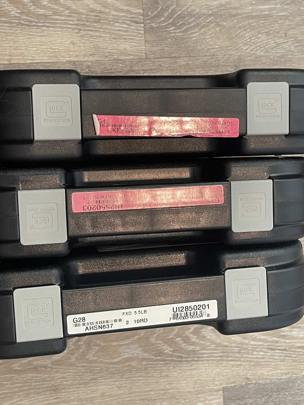 x3 Glock G28 G25 G48 - 3 Factory OEM Cases - Boxes - LOT OF 3 - NR .01-img-0