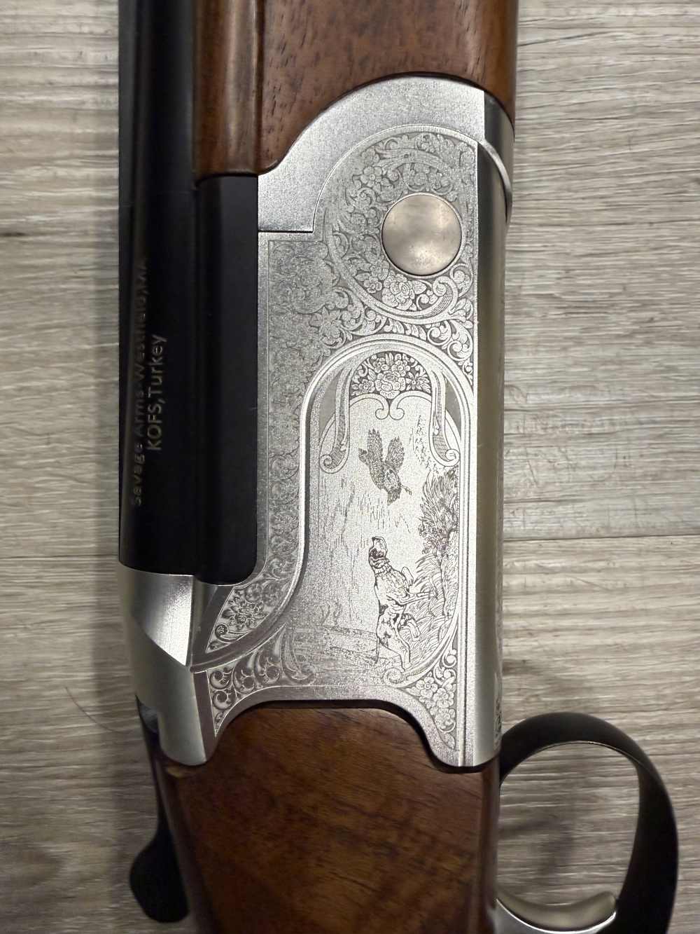 Savage Arms Stevens 555 Over/Under 12GA Shotgun w/ Special Etching On Sale-img-2
