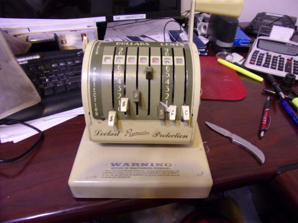 PAYMASTER CHECK WRITER LOOK ! REDUCED-img-0