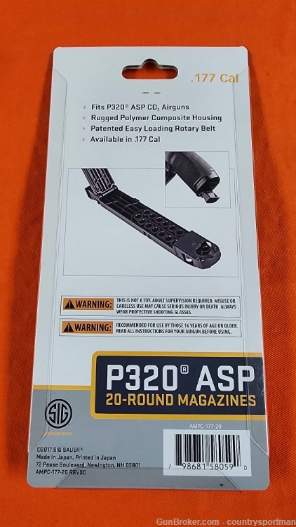 Lot of 2 - Sig Sauer 20-round Pellet Magazines .177 P320 ASP-img-1