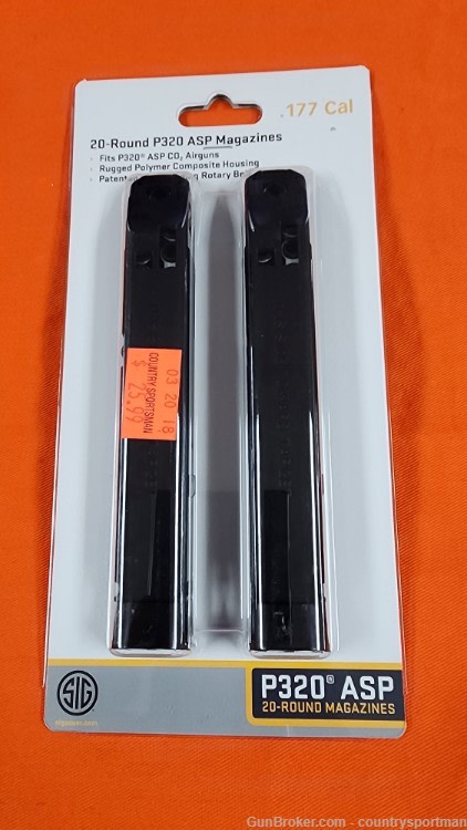 Lot of 2 - Sig Sauer 20-round Pellet Magazines .177 P320 ASP-img-0
