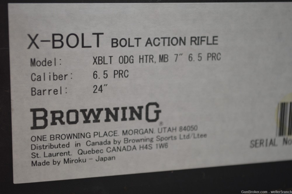 Browning X-Bolt OD Green Hunter 6.5 PRC 24" New in Box-img-7