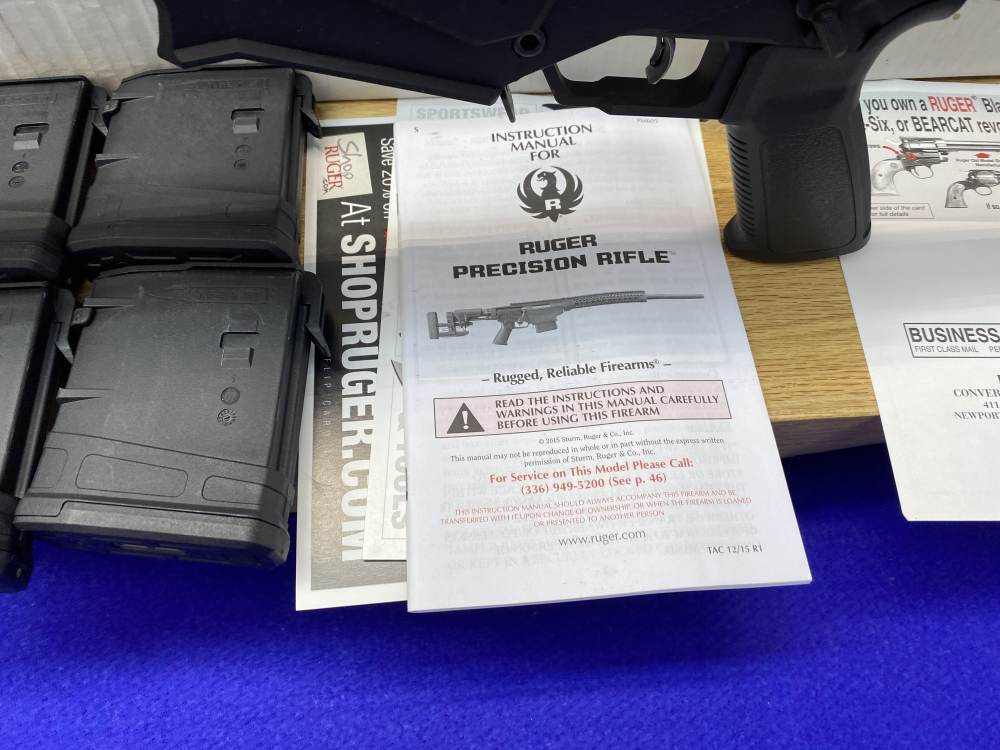 2016 Ruger Precision 6.5 Creedmoor Black 24" *RANGE READY SHOOTERS KIT*-img-3