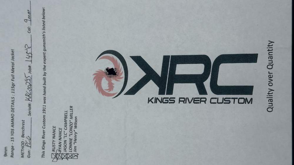 Kings River Custom KRC 1911 Phoenix Carry Gun PCG 9mm 4.25" SRO LAYAWAY-img-42