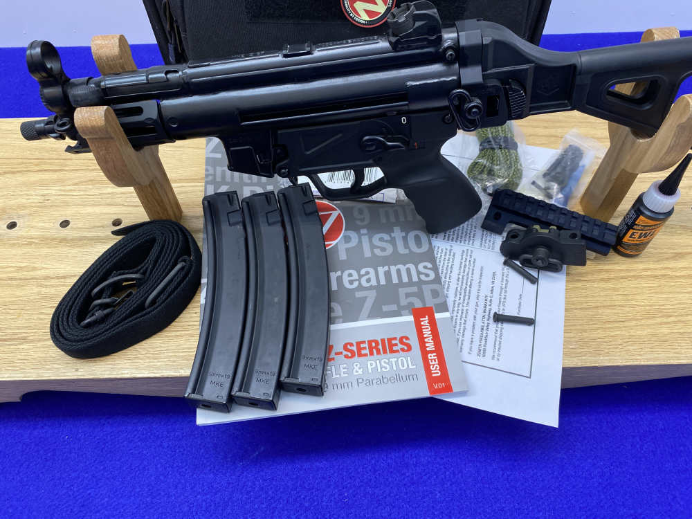 2018 MKE Z-5P SB 9mm Para 5.8" Black *EXCELLENT SUPPRESSOR READY MP5 CLONE*-img-3