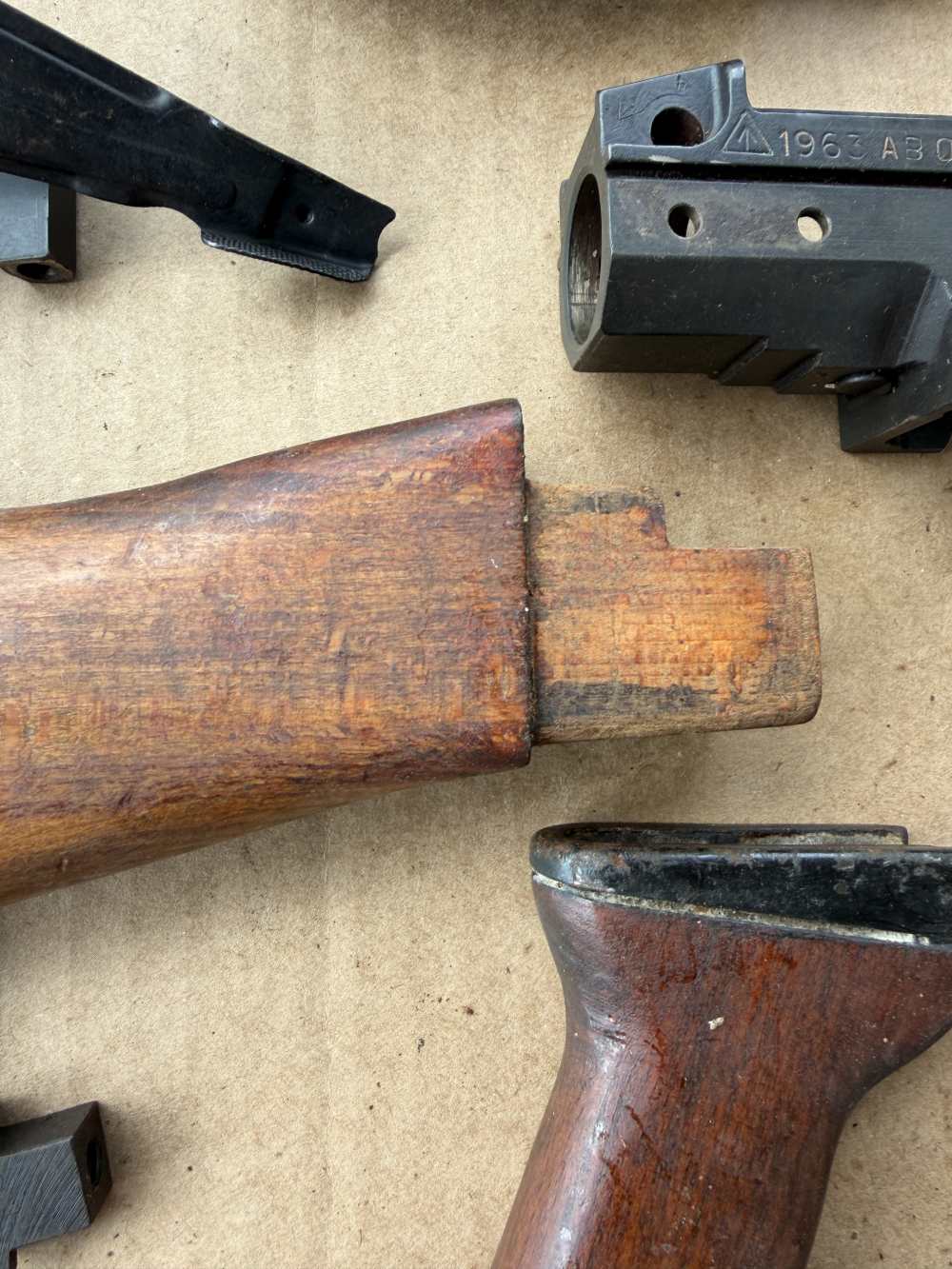 CLEAN PALM SWELL HANDGUARDS 1963 ROMANIAN HARDWOOD BLUED AKM KIT 7.62x39-img-17