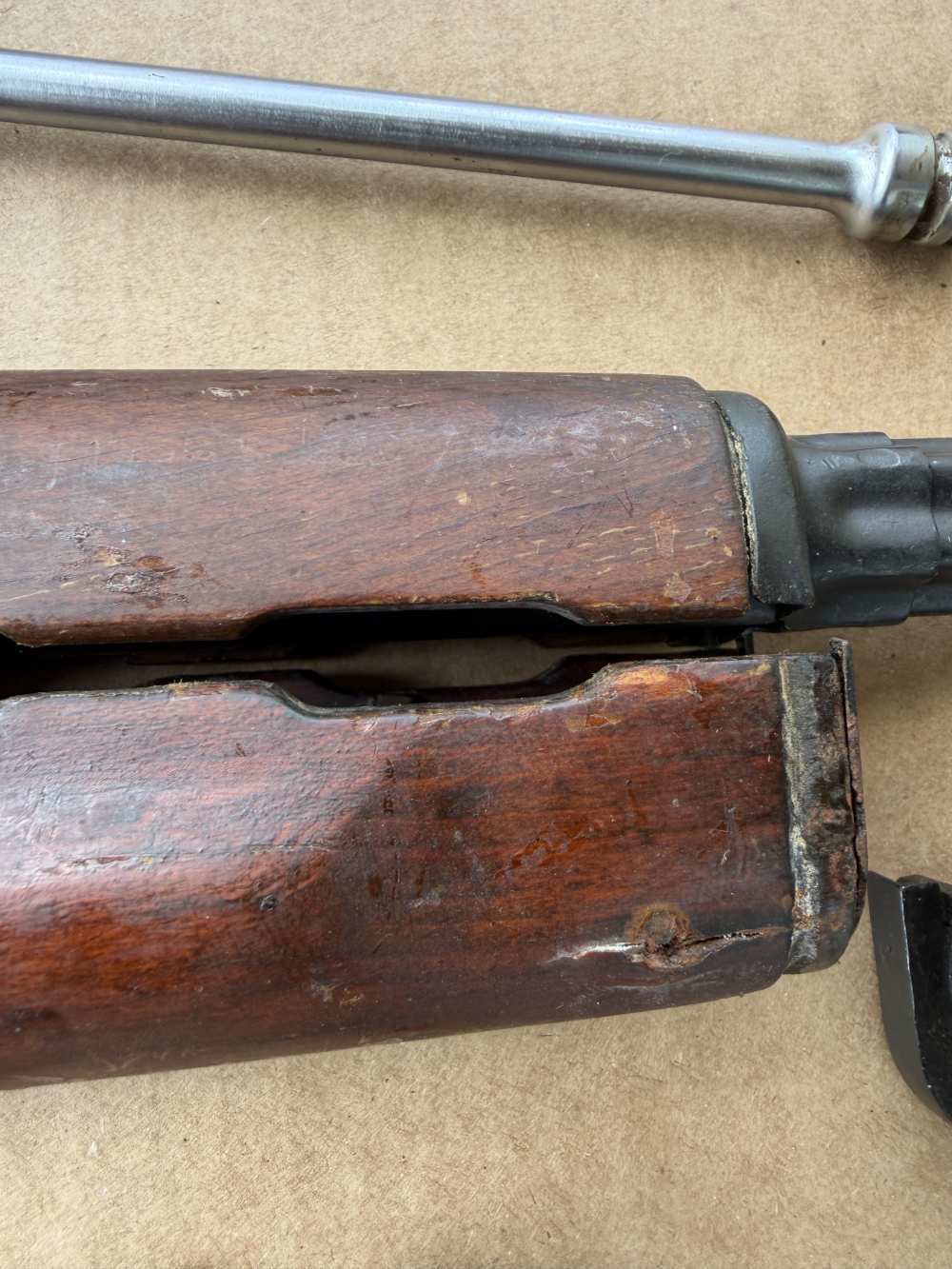 CLEAN PALM SWELL HANDGUARDS 1963 ROMANIAN HARDWOOD BLUED AKM KIT 7.62x39-img-9