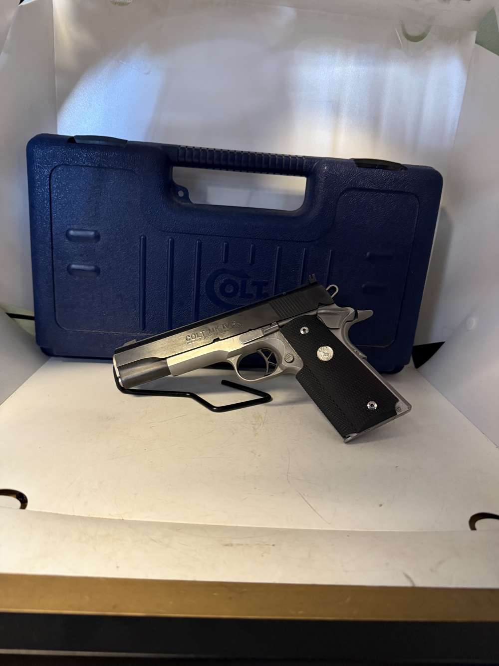 Colt 1911 MK IV Combat Elite .38 Super. Original Box 5 Inch Barrel Two Tone-img-1