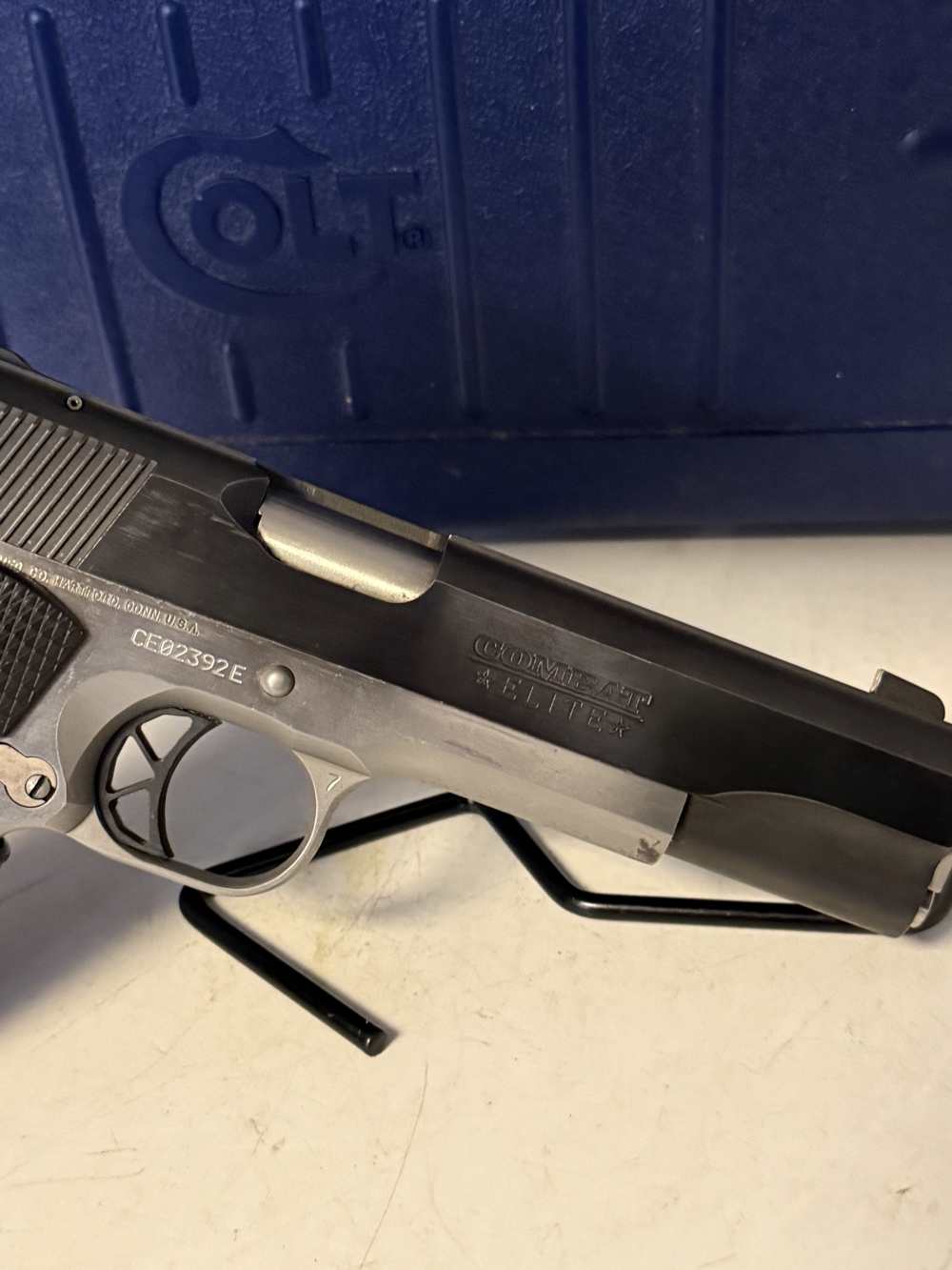 Colt 1911 MK IV Combat Elite .38 Super. Original Box 5 Inch Barrel Two Tone-img-11