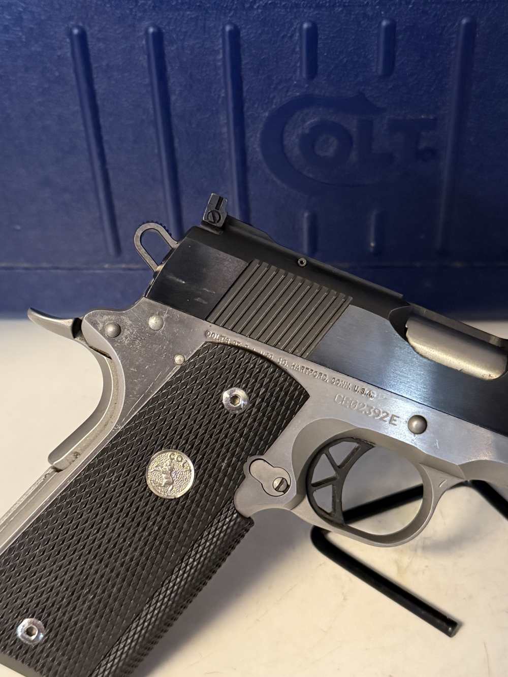 Colt 1911 MK IV Combat Elite .38 Super. Original Box 5 Inch Barrel Two Tone-img-8