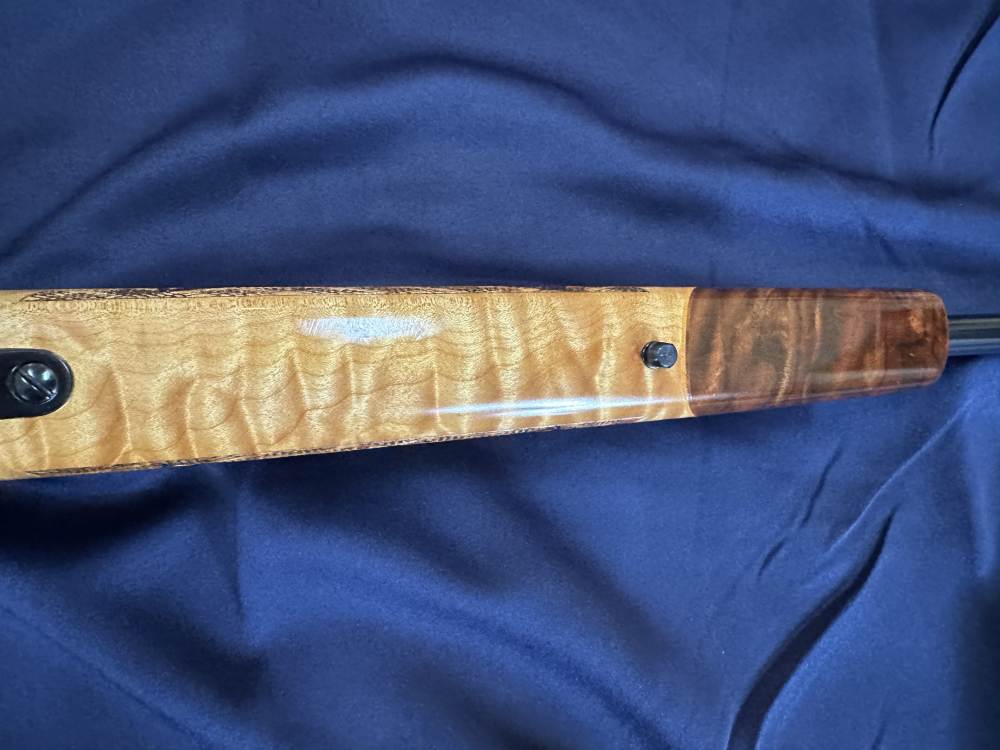 Flaig's Custom 30-06 Mauser with Exquisitely Crafted Quilted Maple Stock -img-17