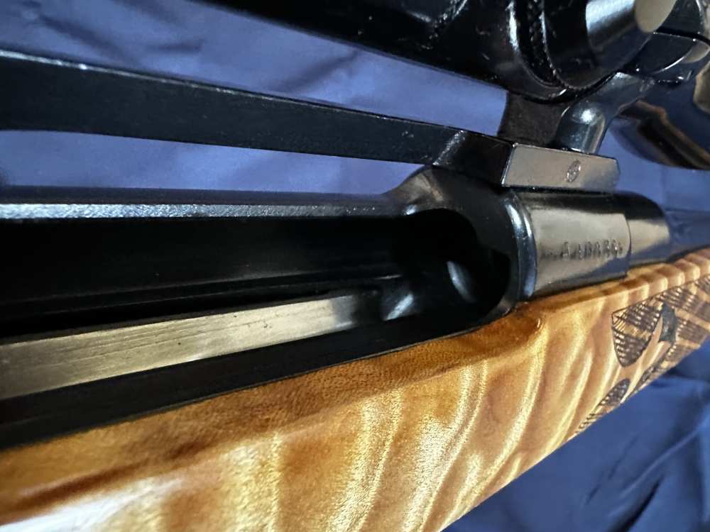 Flaig's Custom 30-06 Mauser with Exquisitely Crafted Quilted Maple Stock -img-23