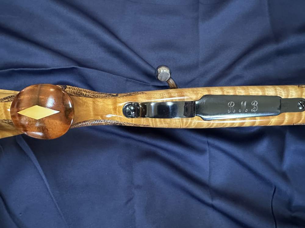 Flaig's Custom 30-06 Mauser with Exquisitely Crafted Quilted Maple Stock -img-16