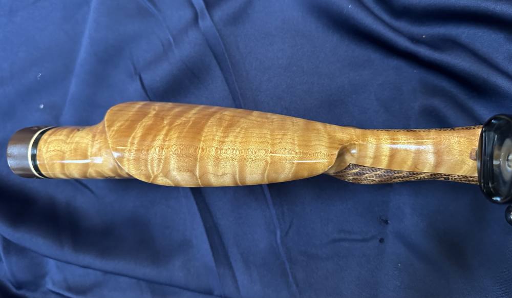 Flaig's Custom 30-06 Mauser with Exquisitely Crafted Quilted Maple Stock -img-21