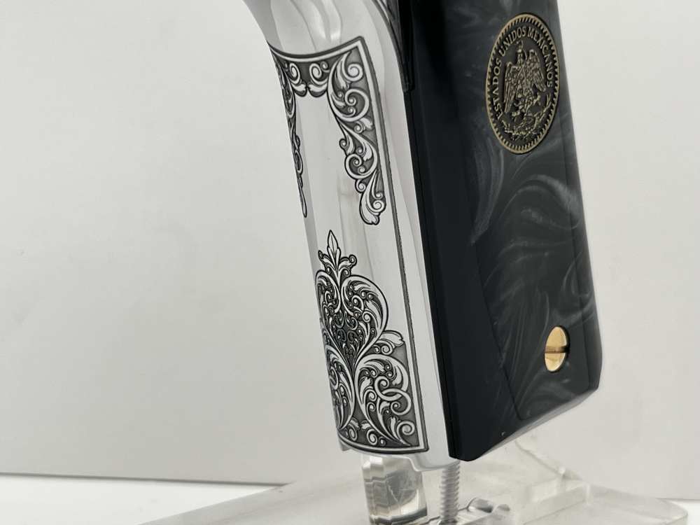 WOW FACTOR. NIB.  COLT SUPER 38 scroll engraved gold accents -img-4