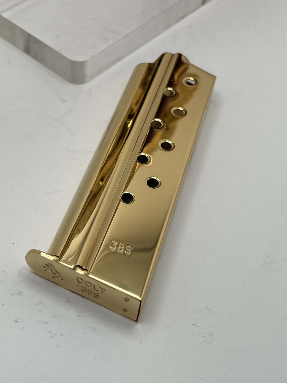 WOW FACTOR. NIB.  COLT SUPER 38 scroll engraved gold accents -img-6