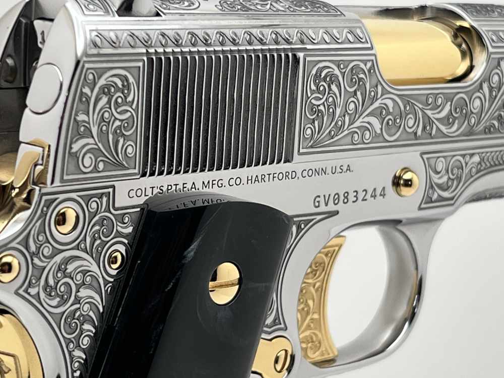 WOW FACTOR. NIB.  COLT SUPER 38 scroll engraved gold accents -img-21