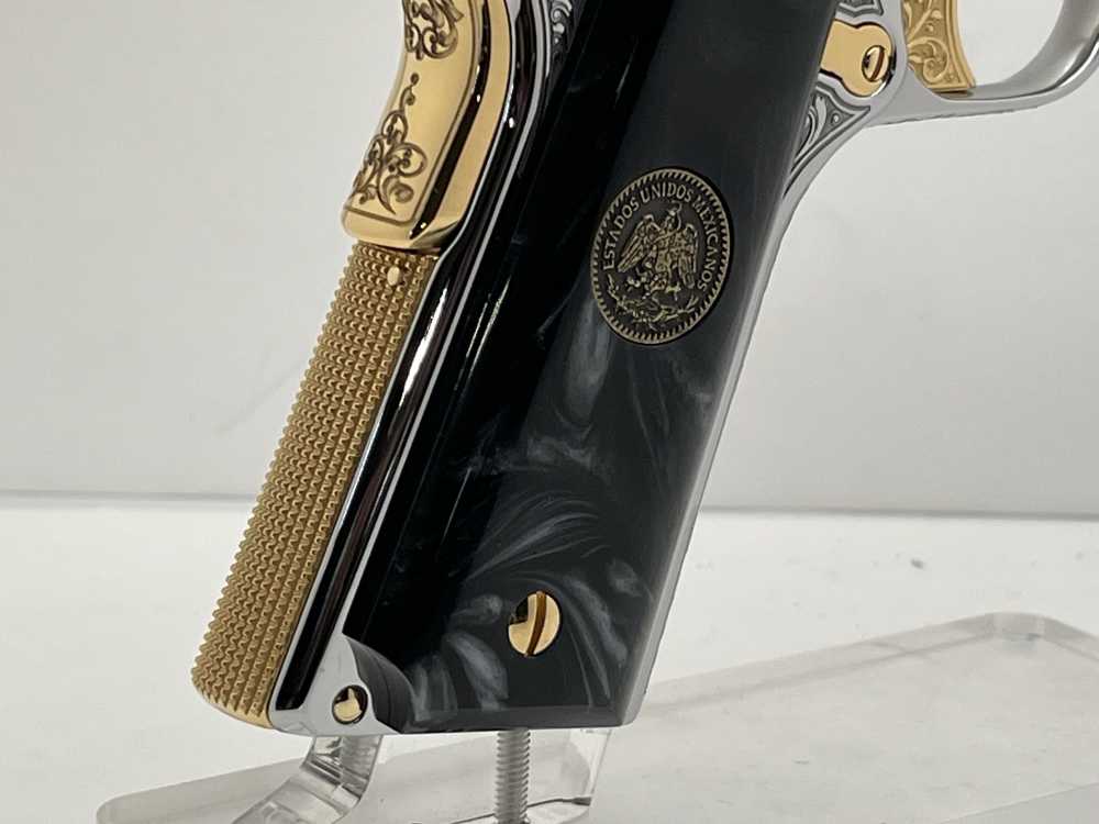 WOW FACTOR. NIB.  COLT SUPER 38 scroll engraved gold accents -img-25