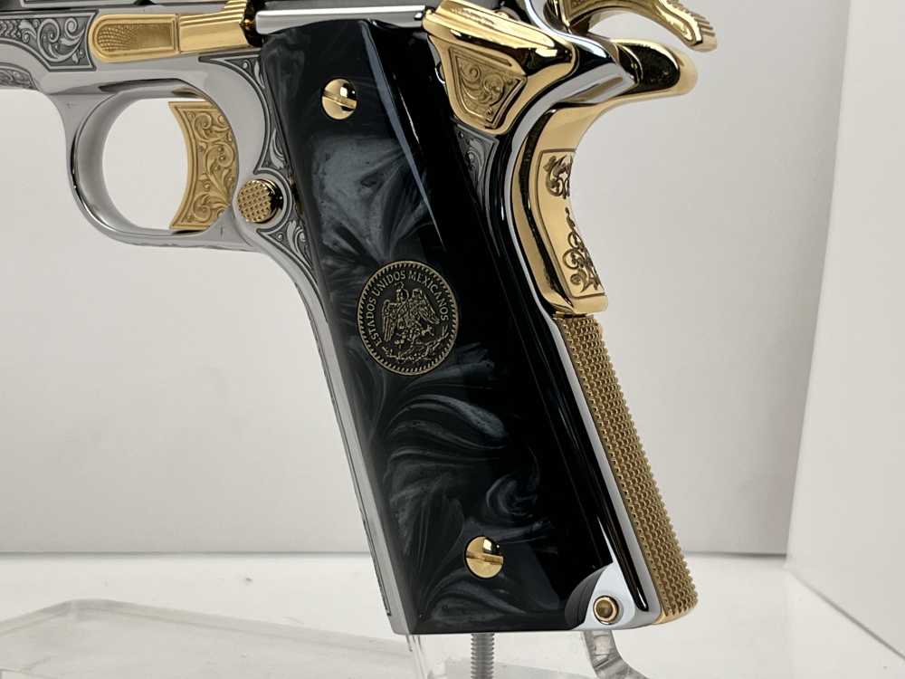 WOW FACTOR. NIB.  COLT SUPER 38 scroll engraved gold accents -img-13