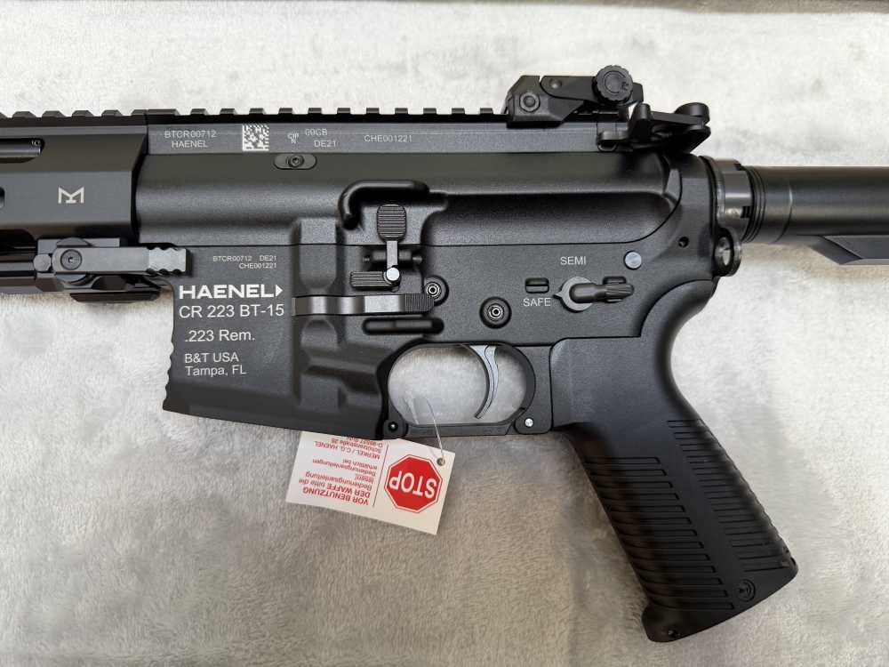 Rare Haenel CR223 B&T-15 10.5" Pistol Black - Original Box Mlok Rail - New -img-8