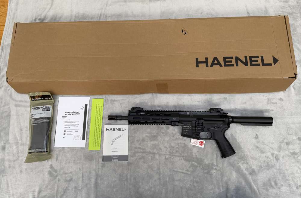 Rare Haenel CR223 B&T-15 10.5" Pistol Black - Original Box Mlok Rail - New -img-0