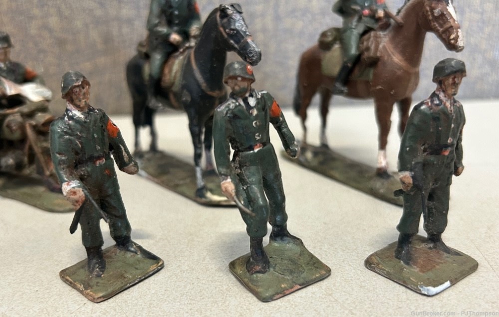 Original WW2 German Blitzkrieg Hammer Led/Pewter Toy Soldier Set RARE -img-8