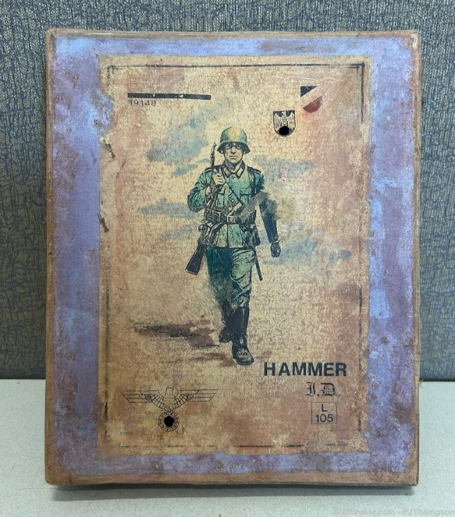 Original WW2 German Blitzkrieg Hammer Led/Pewter Toy Soldier Set RARE -img-1