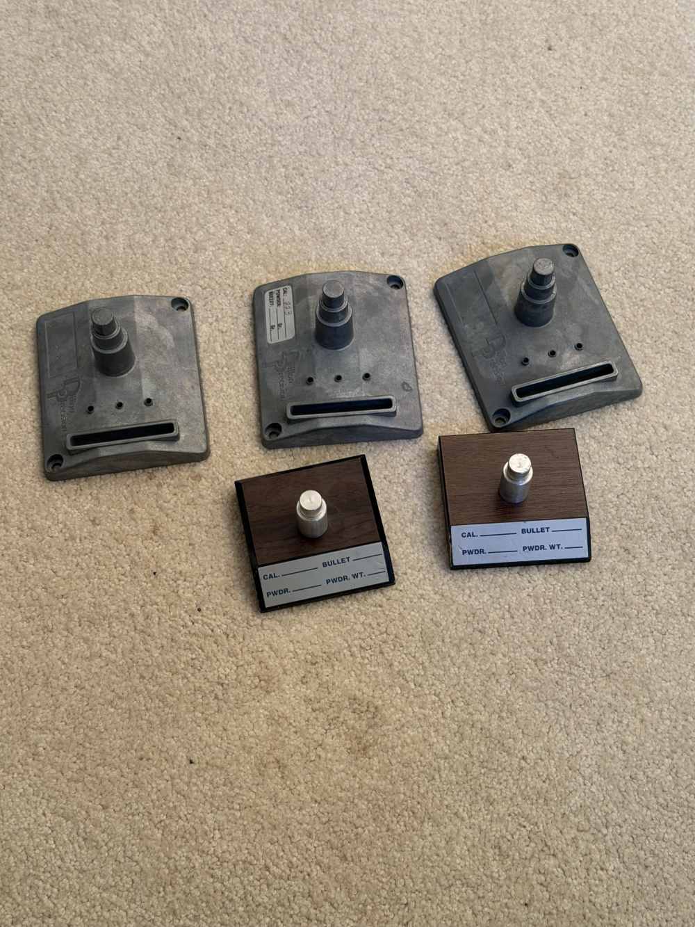 Old Style Dillon Tool Head Stands Woods and Metal (5)-img-0