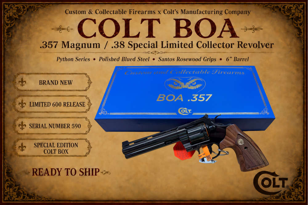 Colt BOA Revolver 6" 357 Mag Blued Python Series BOA-BP6WBB SN 590-img-0