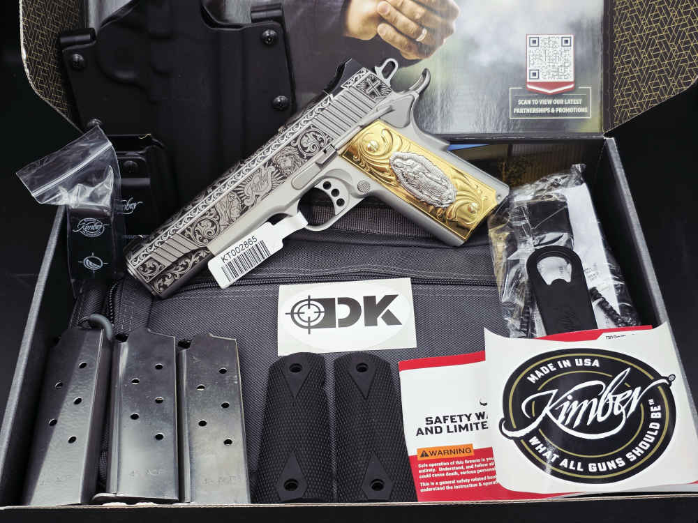Engraved Heaven & Hell KIMBER 45acp 1911 LW Bundle DK Customs Penny Auction-img-0