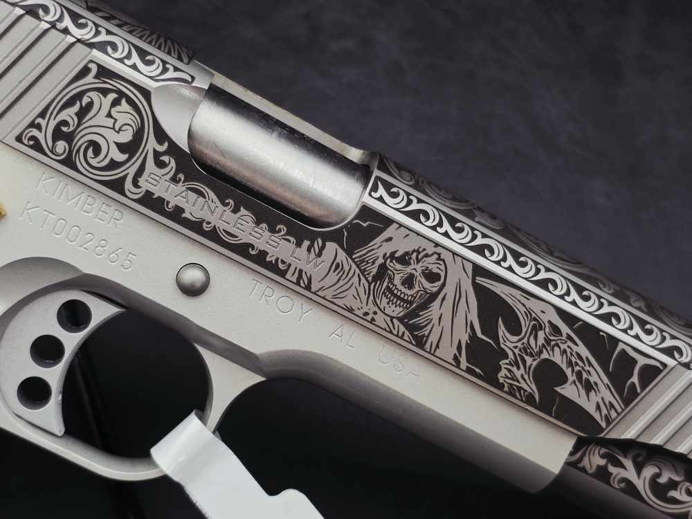 Engraved Heaven & Hell KIMBER 45acp 1911 LW Bundle DK Customs Penny Auction-img-10