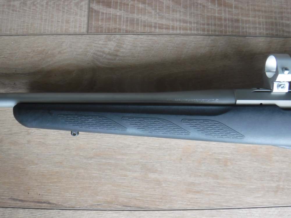 Like new  Tikka T3 stainless .243 Win.  with matching 1" rings, youth women-img-2