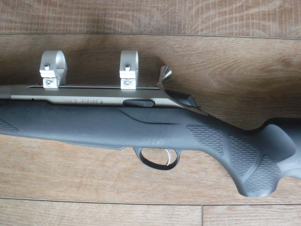Like new  Tikka T3 stainless .243 Win.  with matching 1" rings, youth women-img-3
