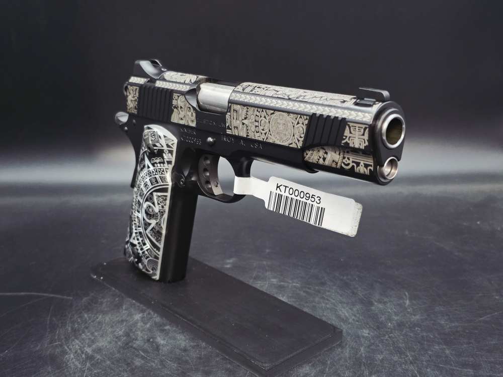Aztec Engraved KIMBER 1911 Custom LW 45ACP DK Customs Penny Auction-img-17