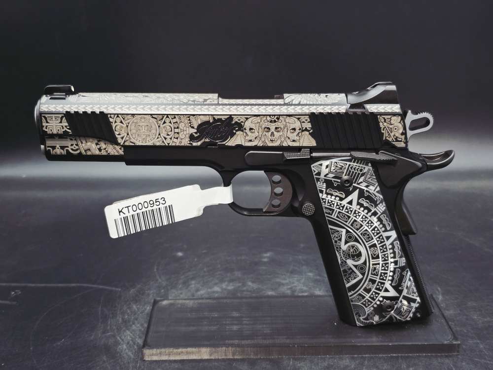 Aztec Engraved KIMBER 1911 Custom LW 45ACP DK Customs Penny Auction-img-15