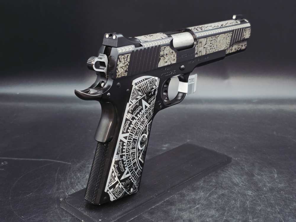 Aztec Engraved KIMBER 1911 Custom LW 45ACP DK Customs Penny Auction-img-19