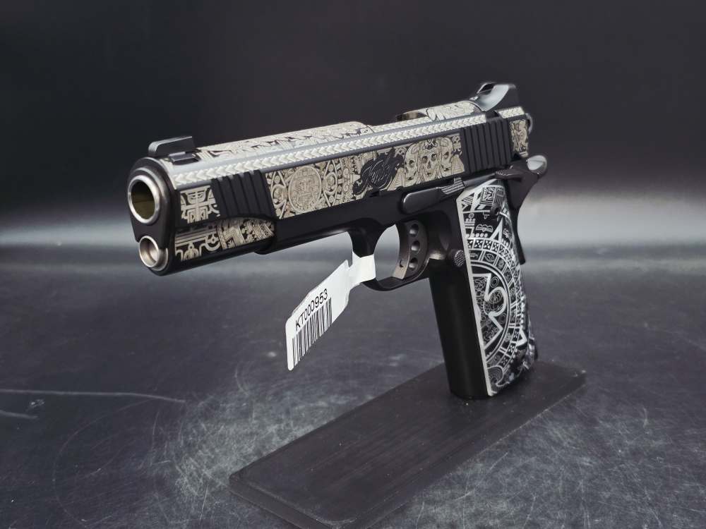 Aztec Engraved KIMBER 1911 Custom LW 45ACP DK Customs Penny Auction-img-16