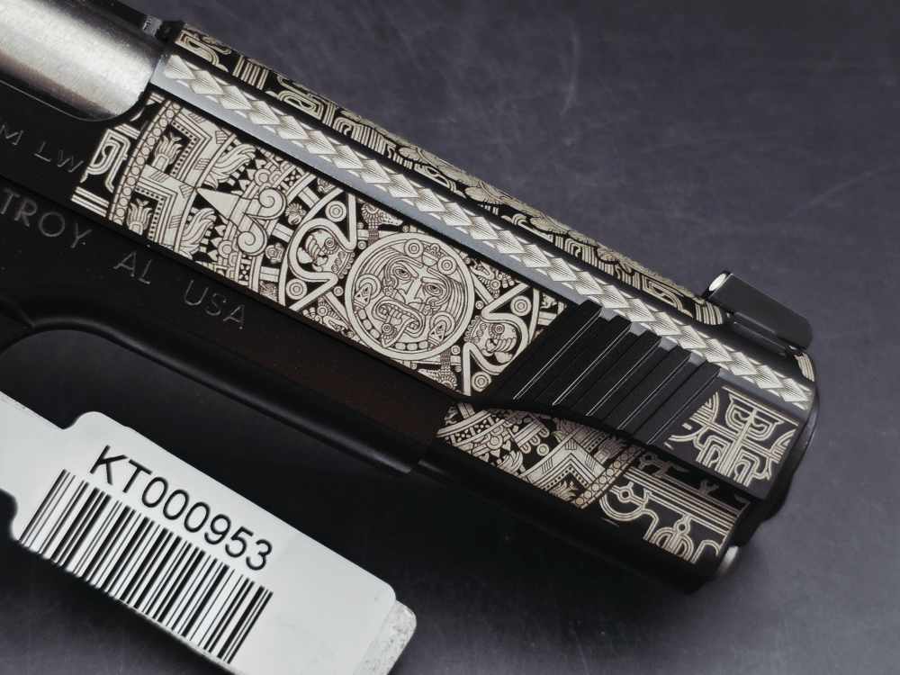 Aztec Engraved KIMBER 1911 Custom LW 45ACP DK Customs Penny Auction-img-11
