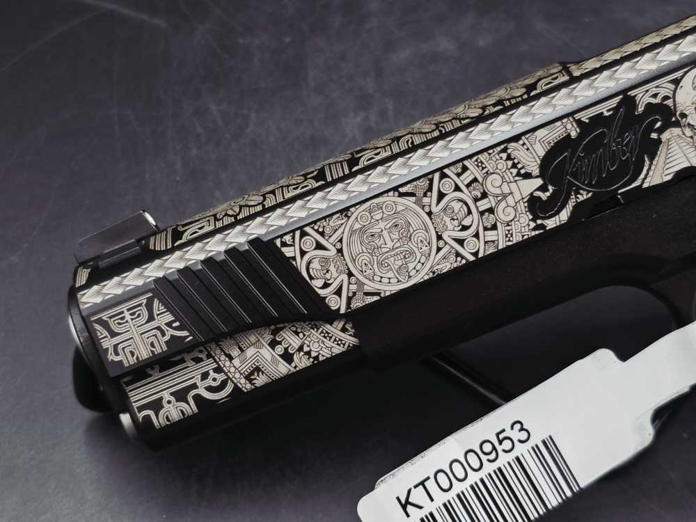 Aztec Engraved KIMBER 1911 Custom LW 45ACP DK Customs Penny Auction-img-6