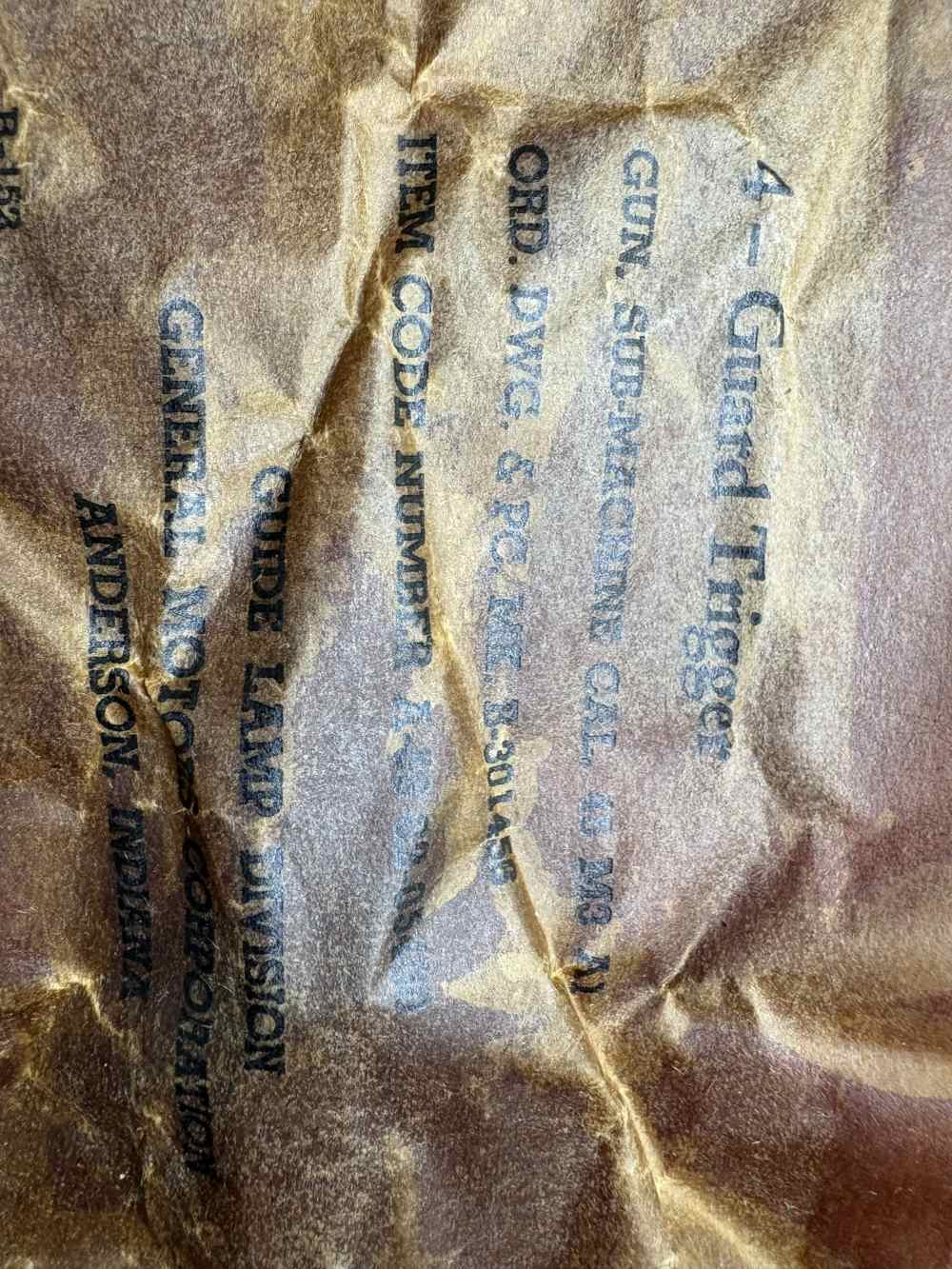 NOS SEALED PACK of m3a1 grease gun Trigger guards  m3-img-1